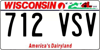 WI license plate 712VSV