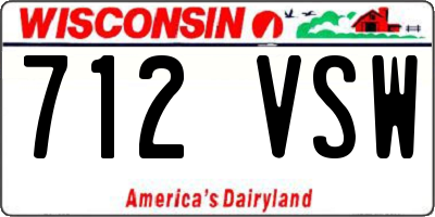 WI license plate 712VSW
