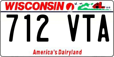 WI license plate 712VTA