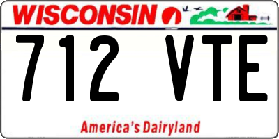 WI license plate 712VTE