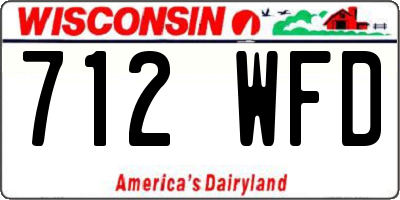 WI license plate 712WFD