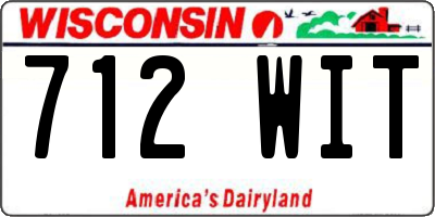 WI license plate 712WIT