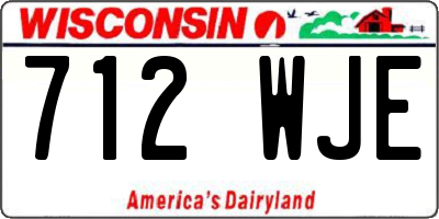 WI license plate 712WJE