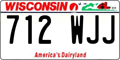 WI license plate 712WJJ