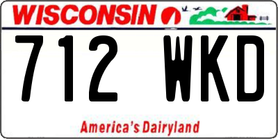 WI license plate 712WKD
