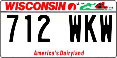 WI license plate 712WKW