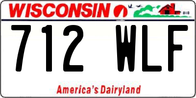 WI license plate 712WLF