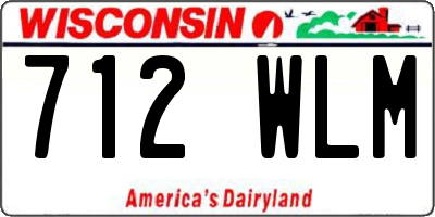 WI license plate 712WLM