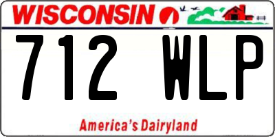WI license plate 712WLP