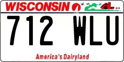 WI license plate 712WLU