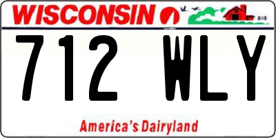 WI license plate 712WLY