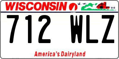WI license plate 712WLZ