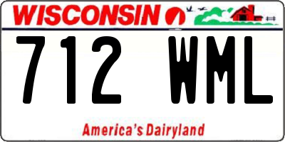 WI license plate 712WML