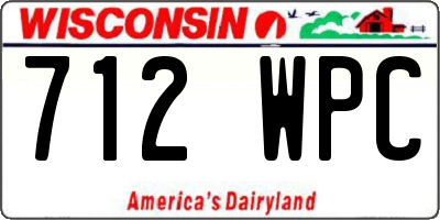 WI license plate 712WPC