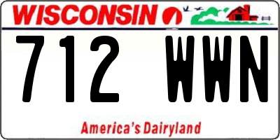 WI license plate 712WWN
