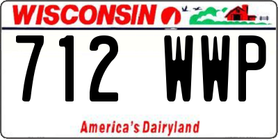 WI license plate 712WWP