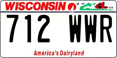 WI license plate 712WWR