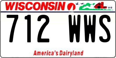 WI license plate 712WWS