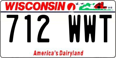 WI license plate 712WWT