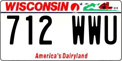 WI license plate 712WWU