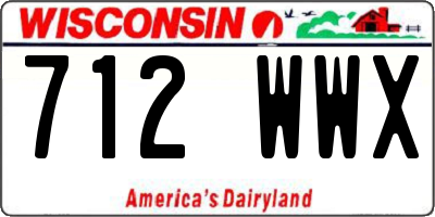 WI license plate 712WWX