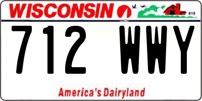 WI license plate 712WWY