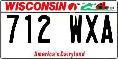 WI license plate 712WXA