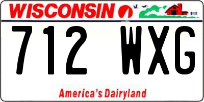 WI license plate 712WXG