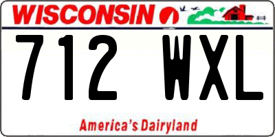 WI license plate 712WXL