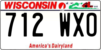 WI license plate 712WXO