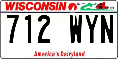 WI license plate 712WYN