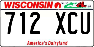 WI license plate 712XCU