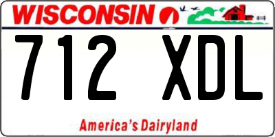 WI license plate 712XDL