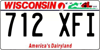 WI license plate 712XFI