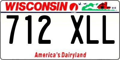 WI license plate 712XLL