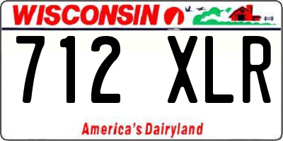 WI license plate 712XLR