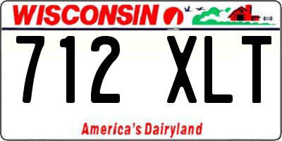 WI license plate 712XLT