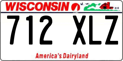WI license plate 712XLZ