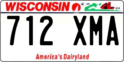 WI license plate 712XMA