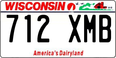 WI license plate 712XMB