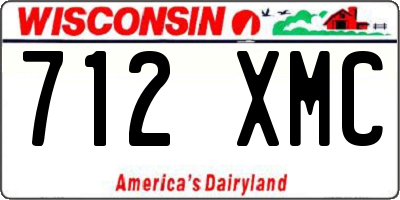 WI license plate 712XMC