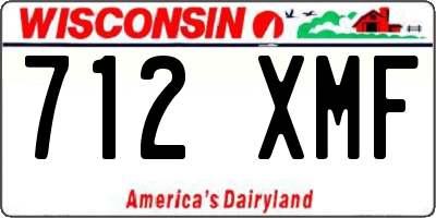 WI license plate 712XMF