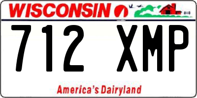 WI license plate 712XMP