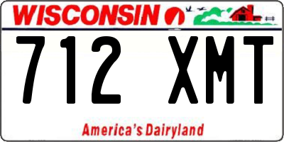 WI license plate 712XMT