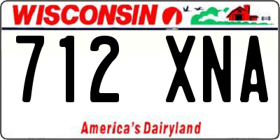 WI license plate 712XNA