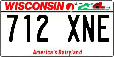 WI license plate 712XNE