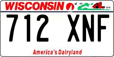WI license plate 712XNF