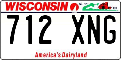 WI license plate 712XNG