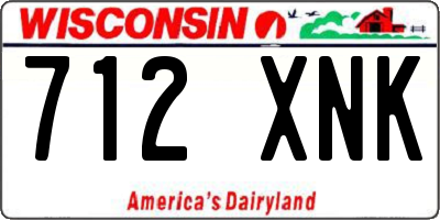 WI license plate 712XNK