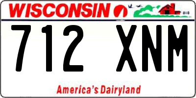 WI license plate 712XNM
